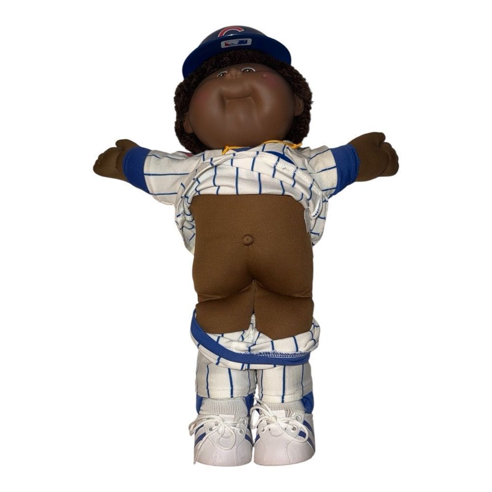 VTG 1984 Cabbage Patch Kids African American Chicago Cubs Doll Red Stamp MLB - Picture 9 of 10